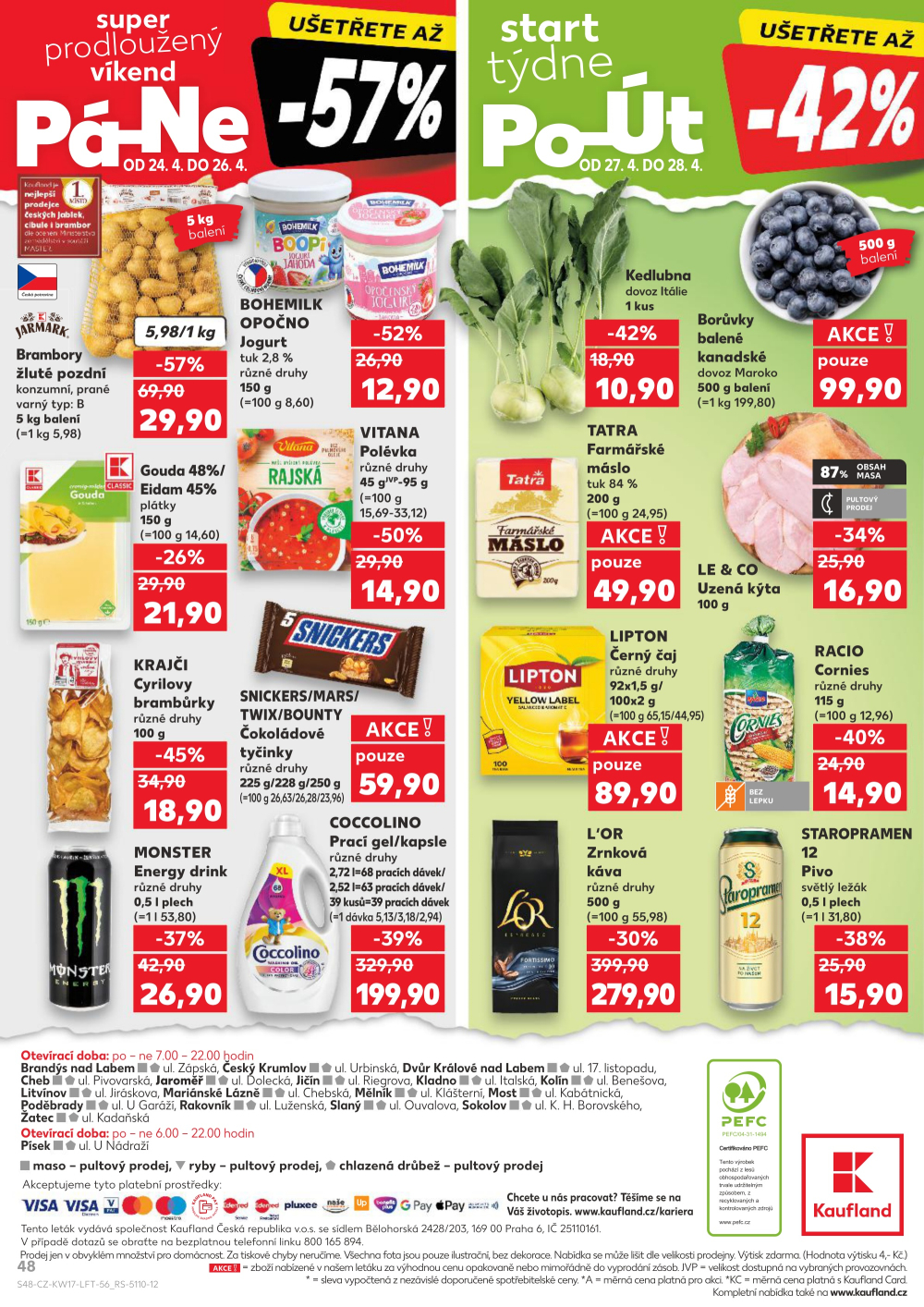 Leták Kaufland leták Poděbrady U Garáží - strana 48