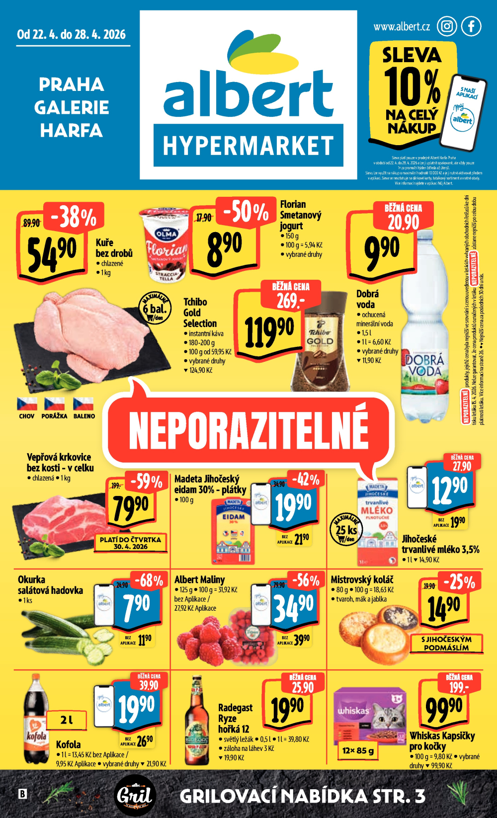 Leták Albert Hypermarket leták - Praha Galerie Harfa - strana 1