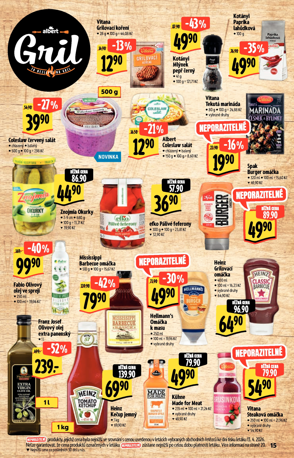 Leták Albert Hypermarket - Akční katalog To nejlepší na Gril - strana 15