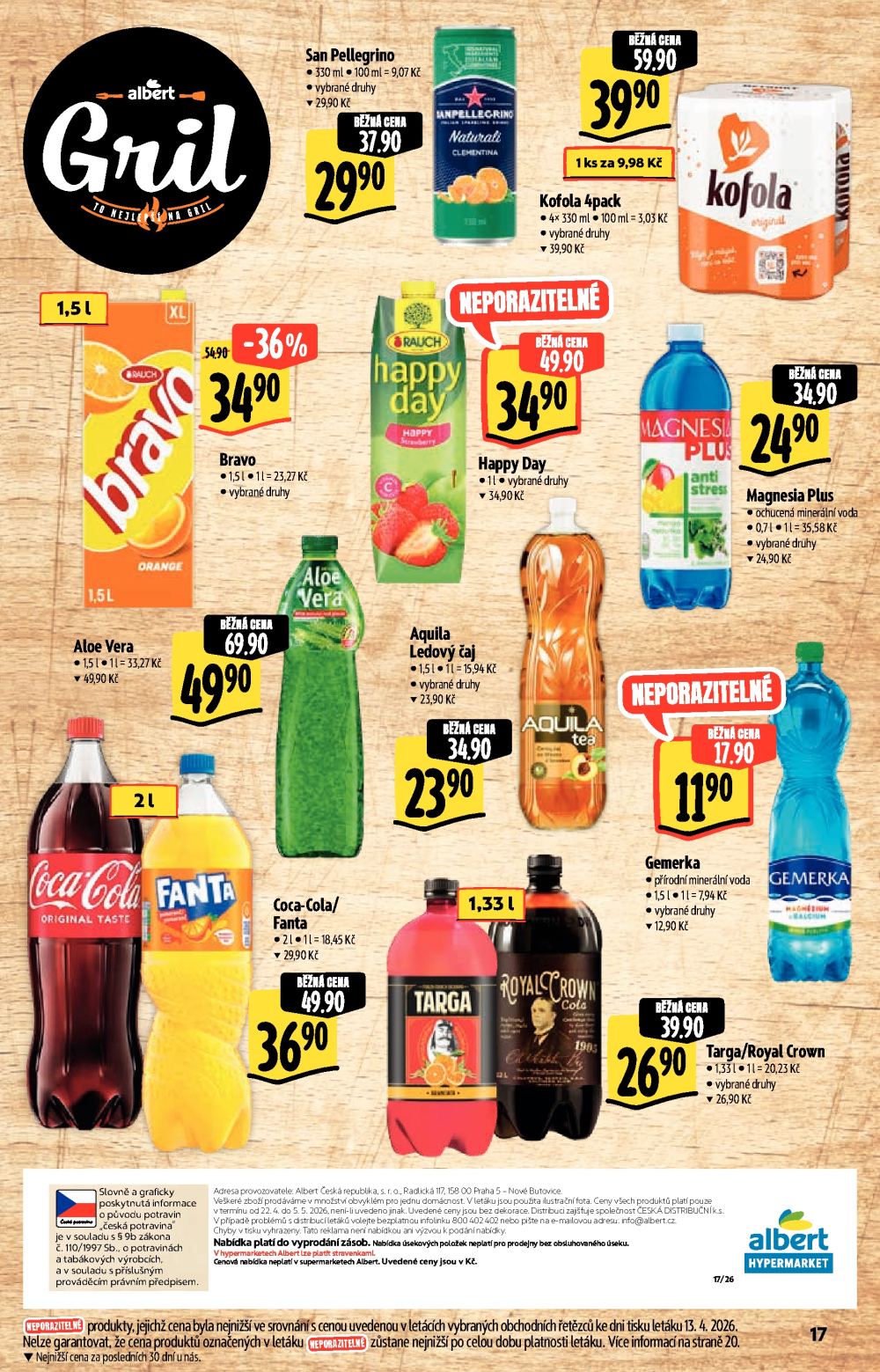 Leták Albert Hypermarket - Akční katalog To nejlepší na Gril - strana 17