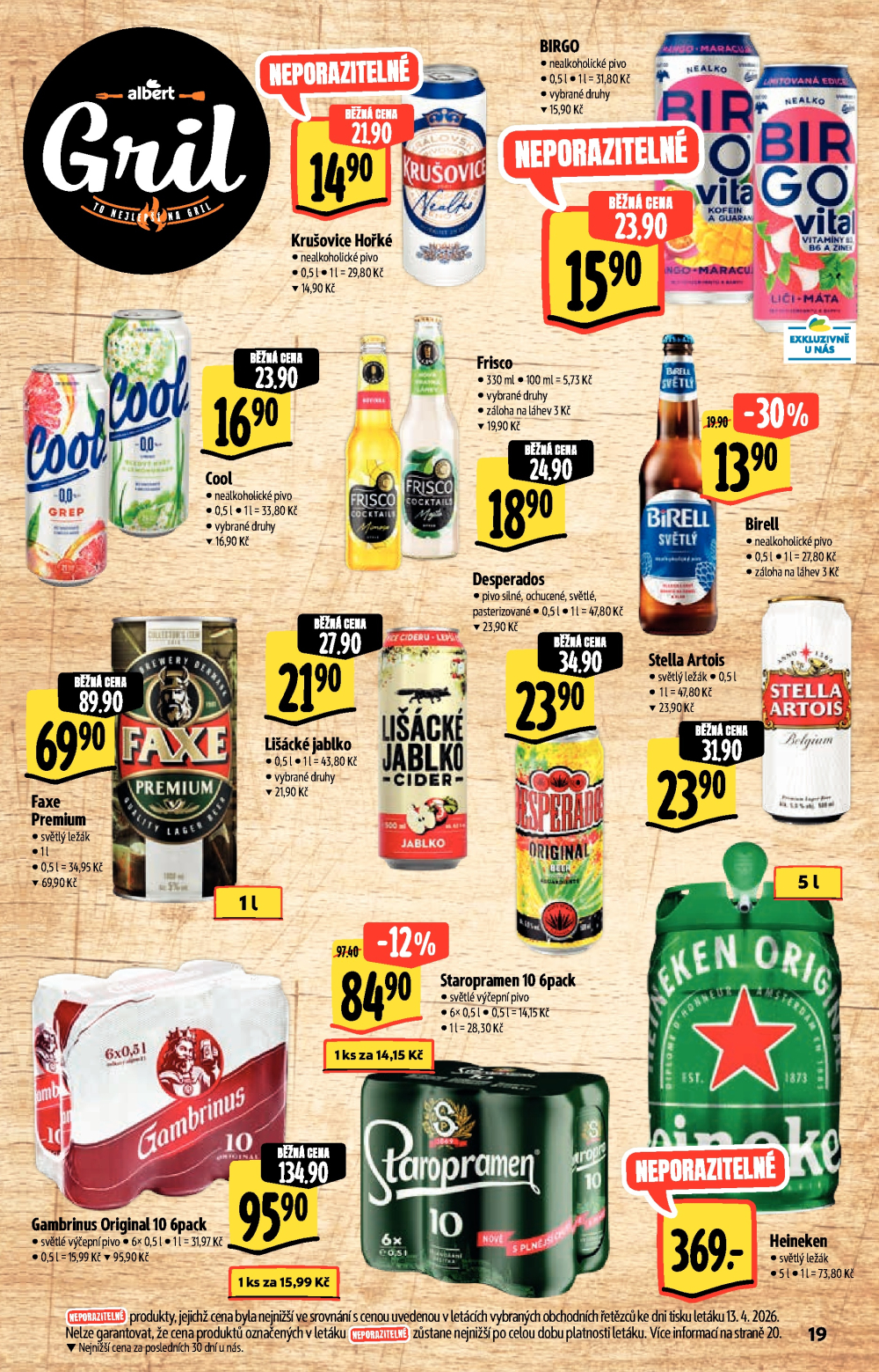 Leták Albert Hypermarket - Akční katalog To nejlepší na Gril - strana 19