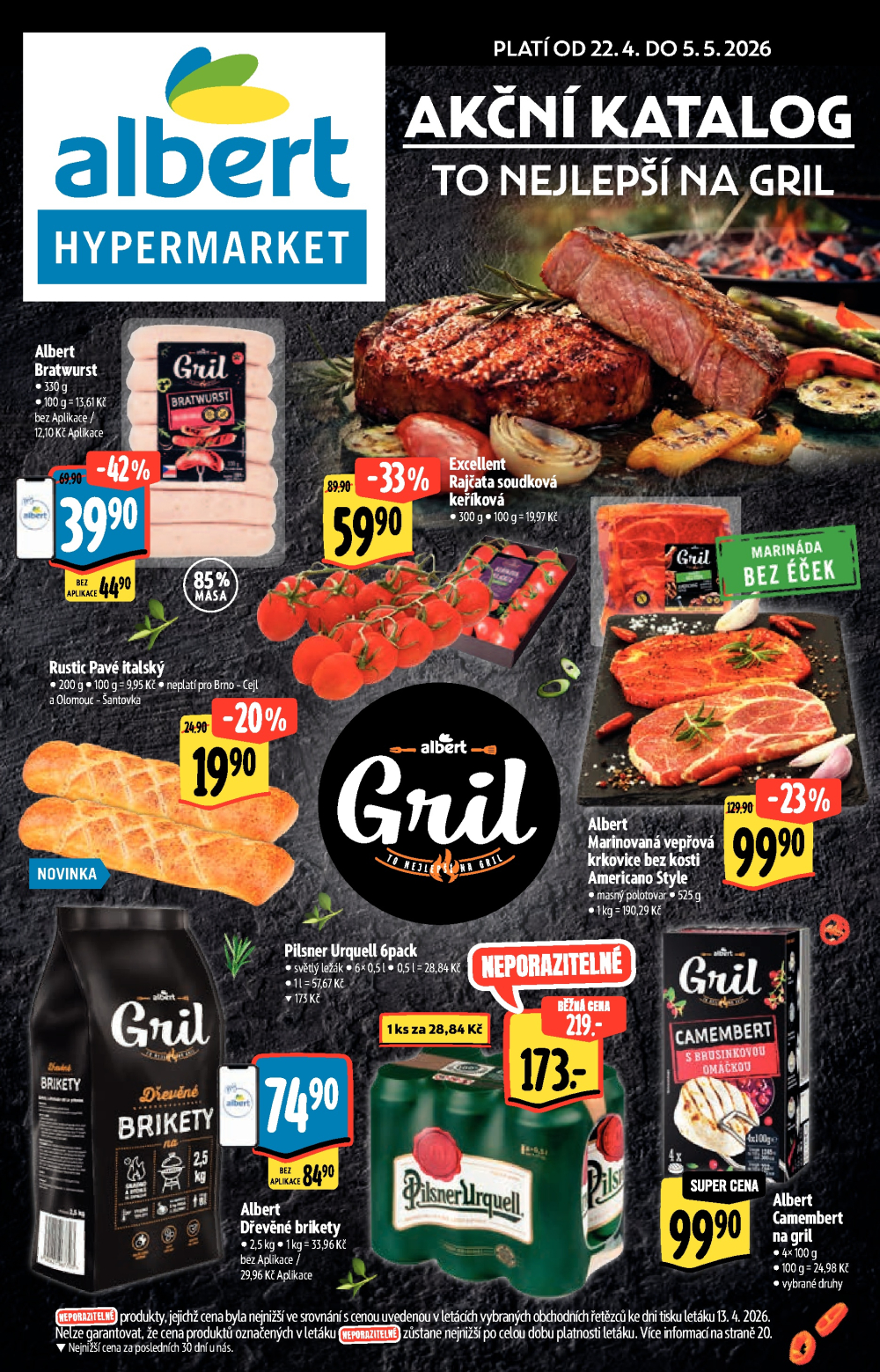 Leták Albert Hypermarket - Akční katalog To nejlepší na Gril - strana 1