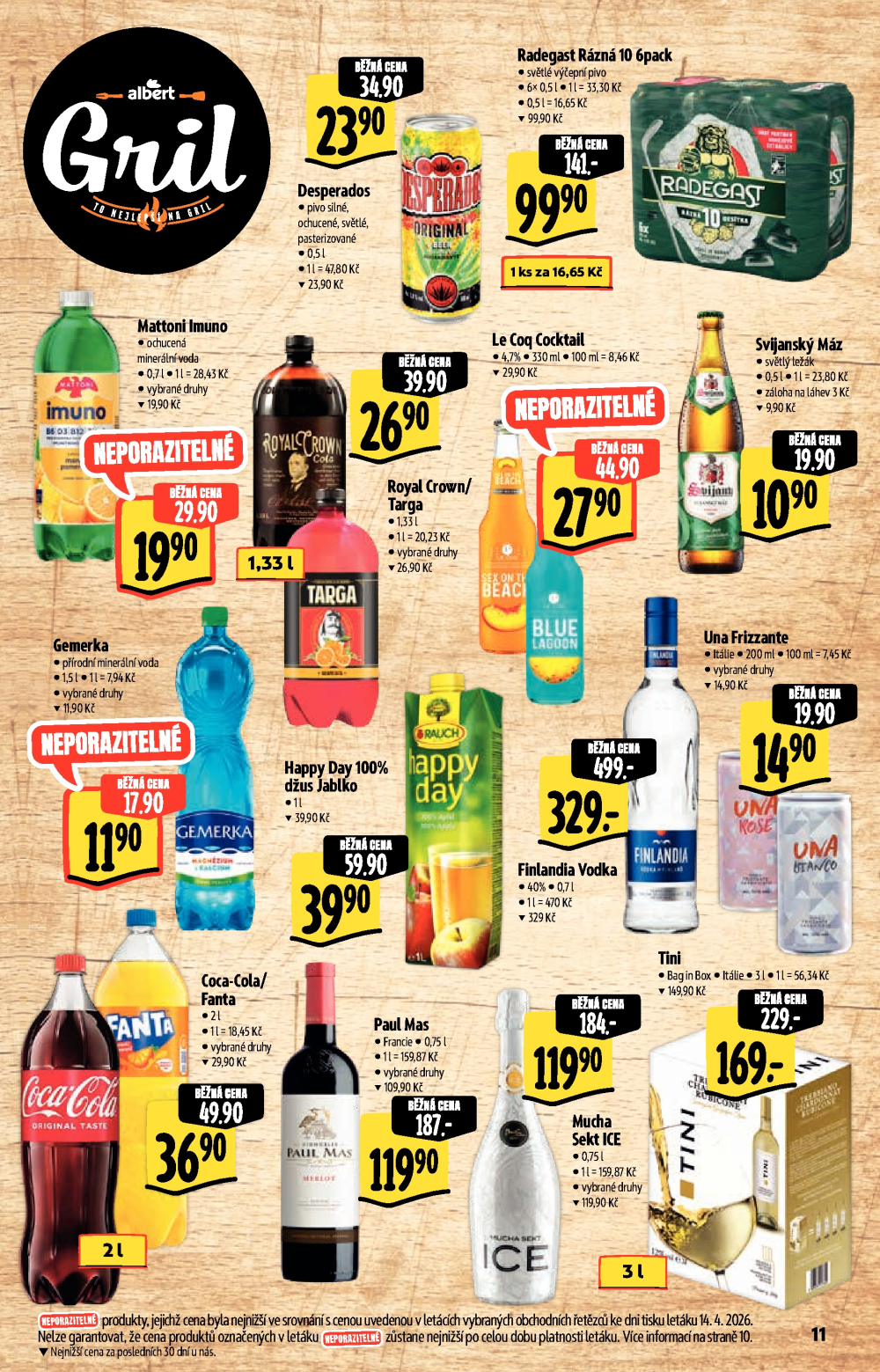 Leták Albert Supermarket - Akční katalog To nejlepší na Gril - strana 11