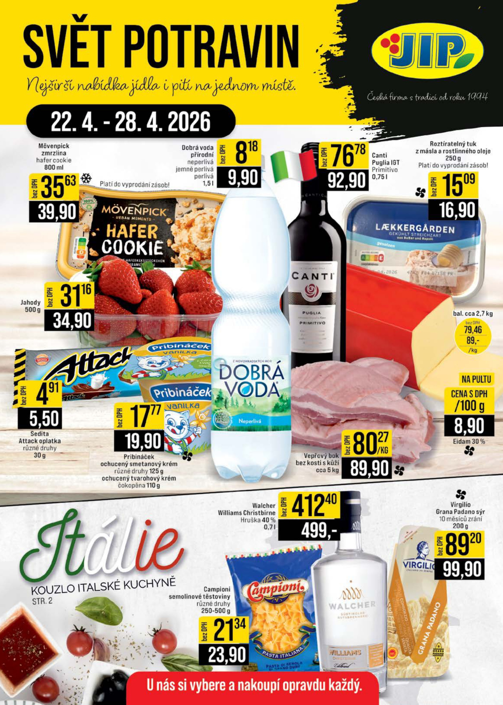 Leták JIP leták CC Cash & Carry - České Budějovice, Most, Náchod, Svoboda nad Úpou, Sušice - strana 1