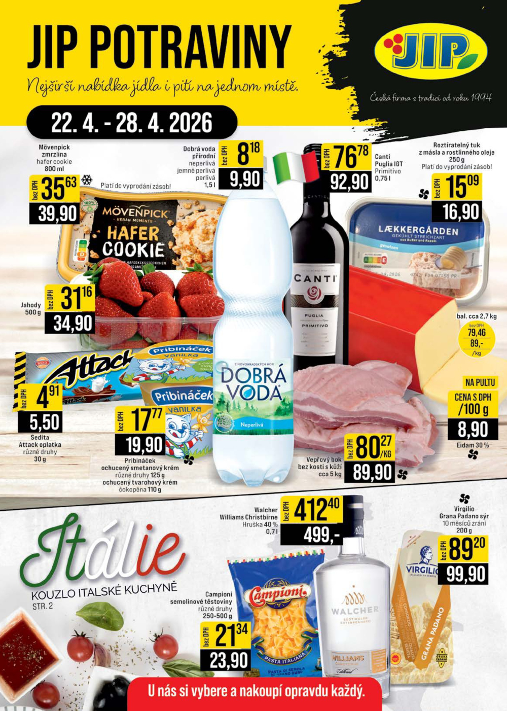 Leták JIP leták CC Cash & Carry - Brno, Ostrava, Praha, Polička, Olomouc, Karlovy Vary, Zlín, Jilemnice, Pardubice - strana 1