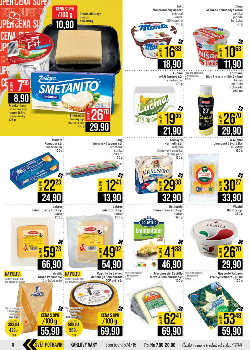 Leták JIP leták CC Cash & Carry - Brno, Ostrava, Praha, Polička, Olomouc, Karlovy Vary, Zlín, Jilemnice, Pardubice - strana 8