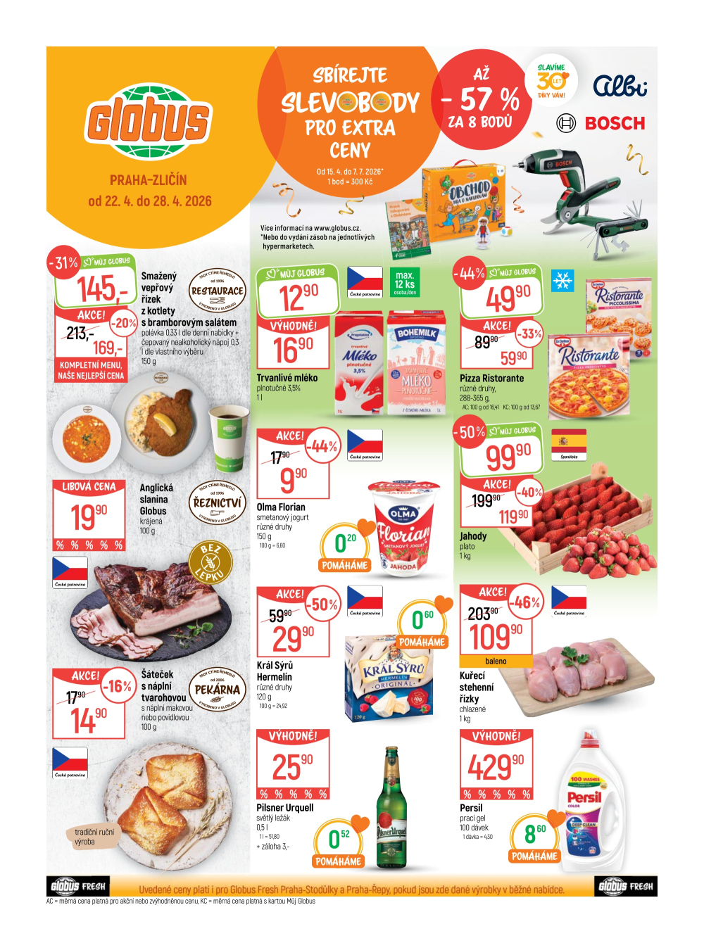 Leták Globus leták Praha - Zličín - strana 1