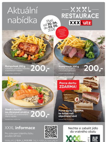 XXXLutz leták - Restaurace