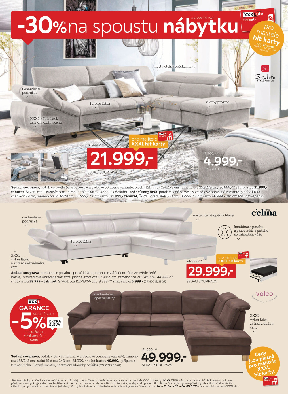 Leták XXXLutz leták -30 % na spoustu nábytku a bytových doplňků - strana 4