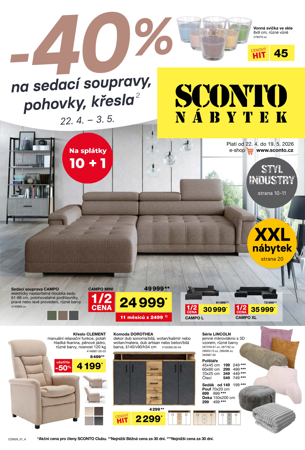Leták SCONTO Nábytek leták - strana 1