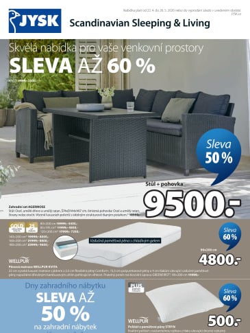 Jysk leták - Výprodej až 65 %