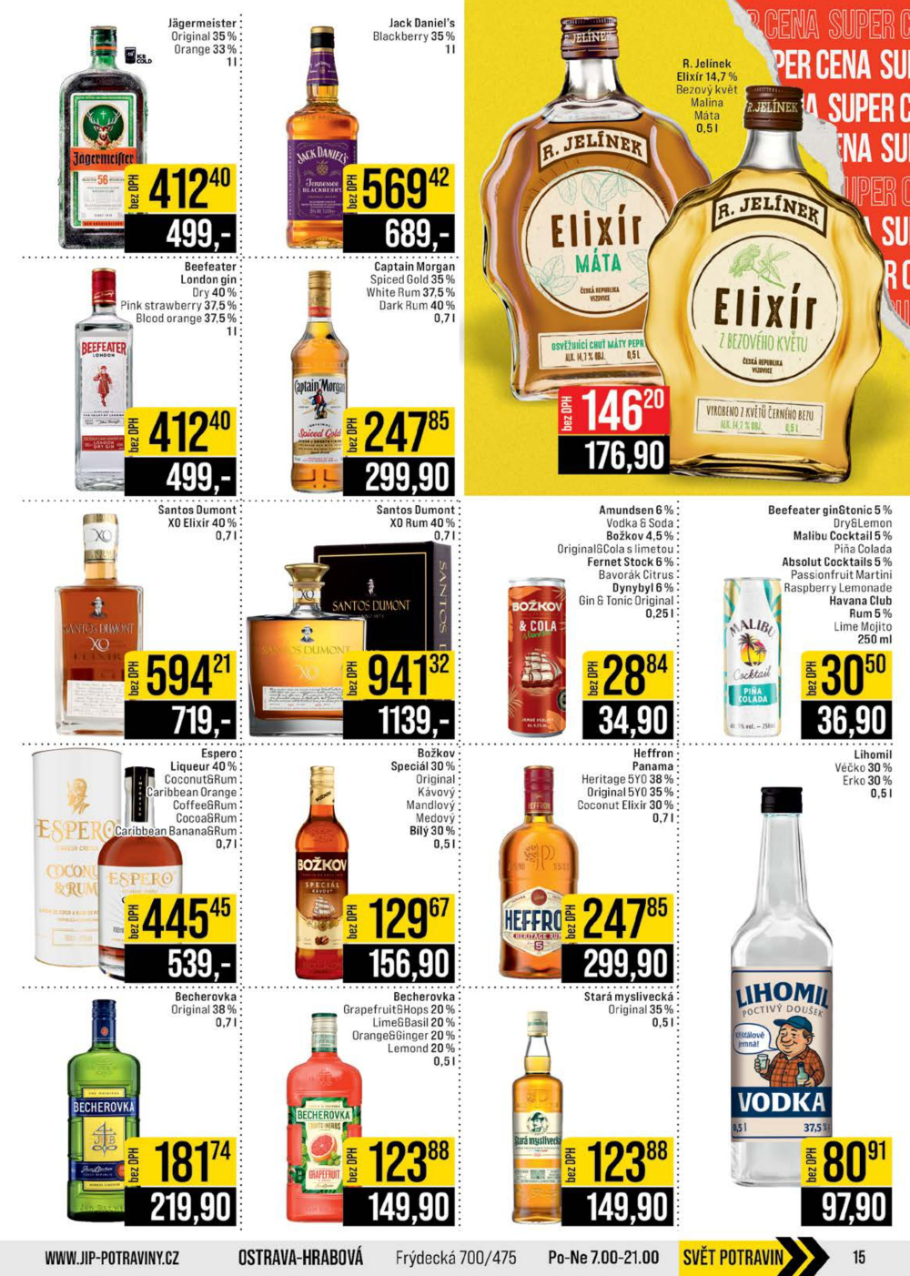 Leták JIP leták CC Cash & Carry - Brno, Ostrava, Praha, Polička, Olomouc, Karlovy Vary, Zlín, Jilemnice, Pardubice - strana 15