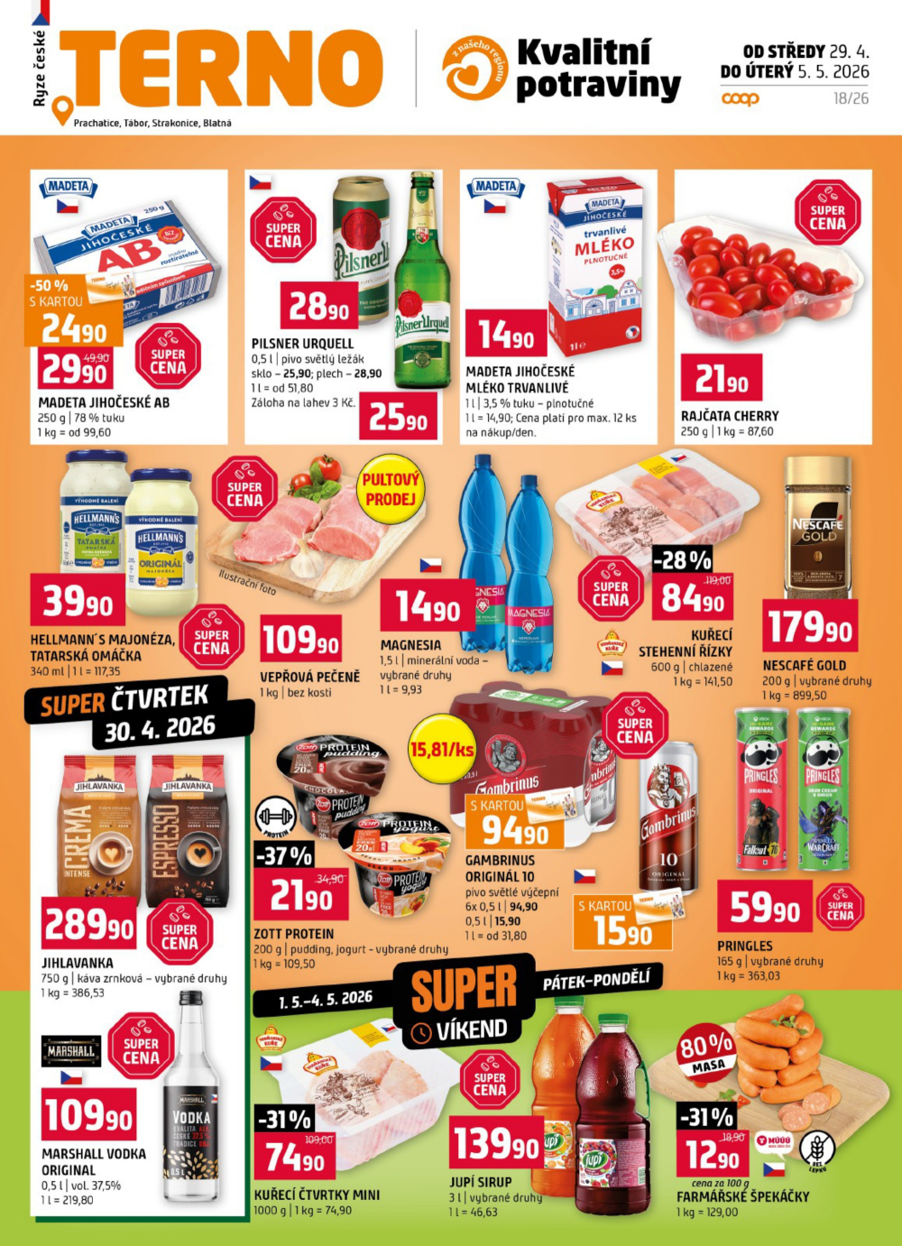 Leták Terno leták - Prachatice, Tábor, Strakonice, Blatná - strana 1