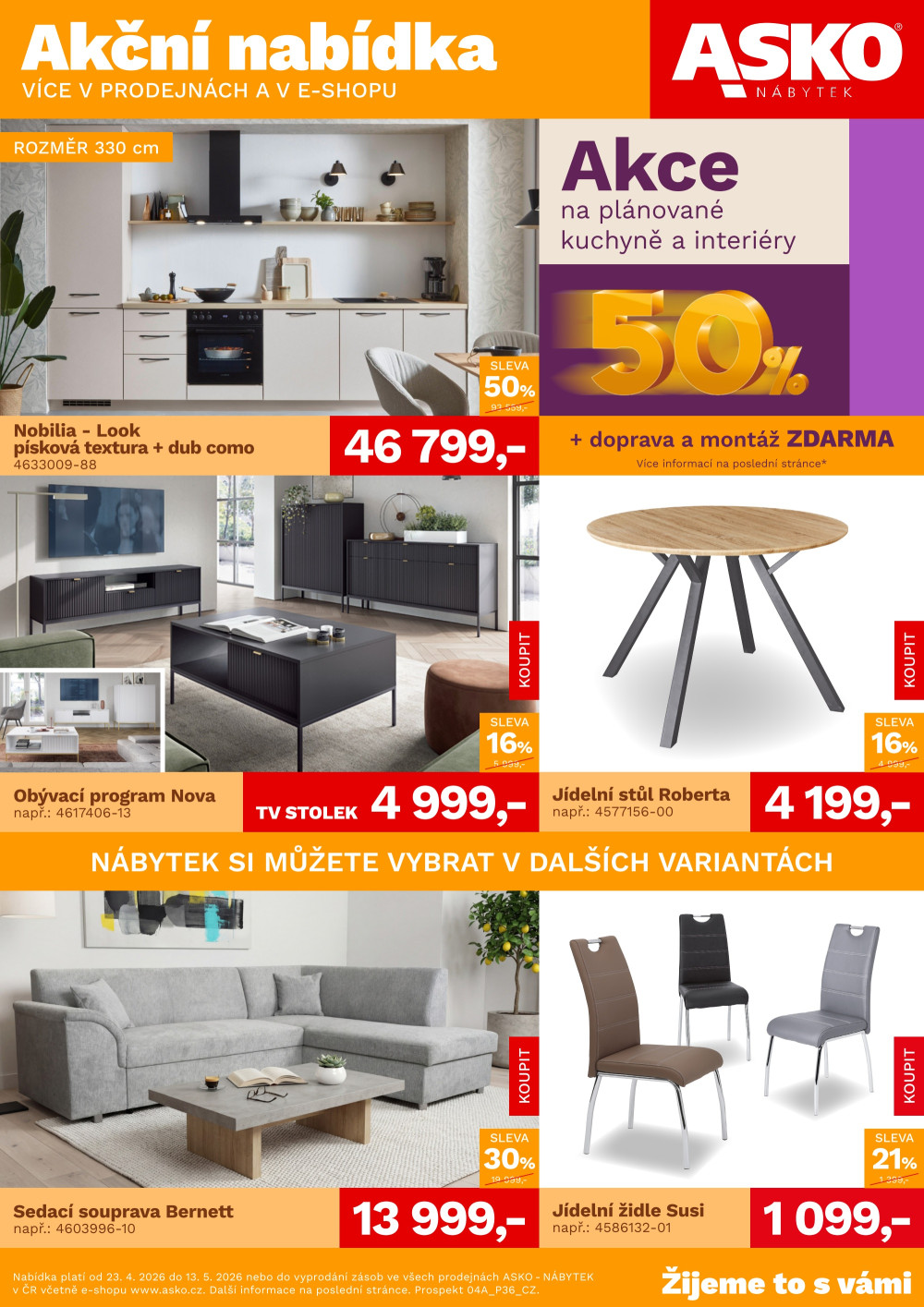 Leták ASKO nábytek leták - Akční nabídka - strana 1