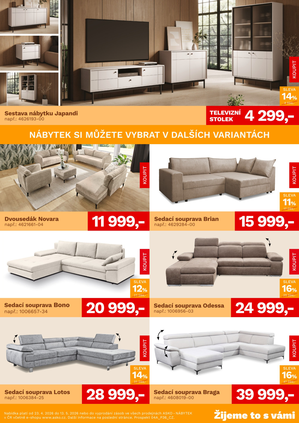 Leták ASKO nábytek leták - Akční nabídka - strana 2