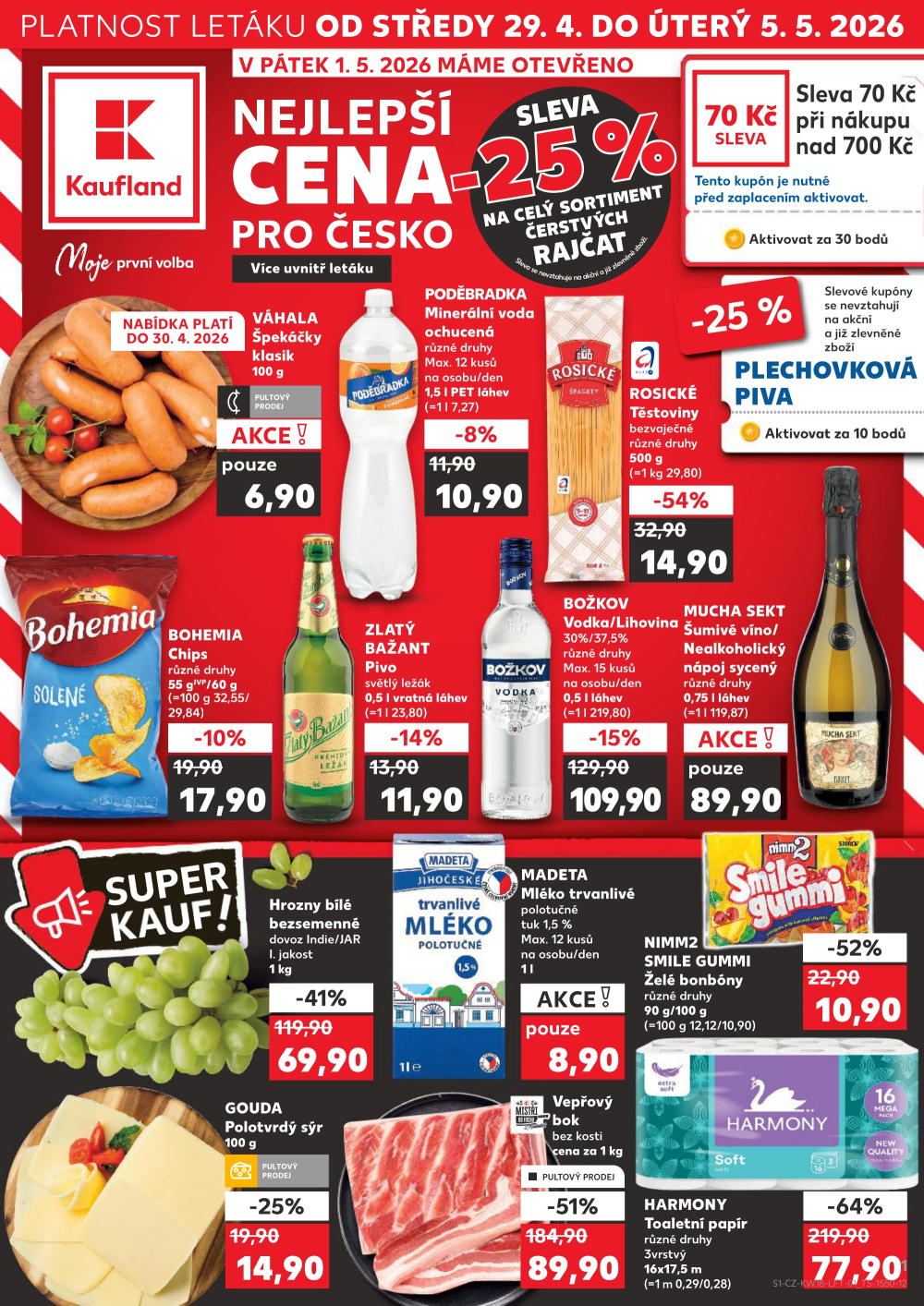 Leták Kaufland leták Třeboň - strana 1