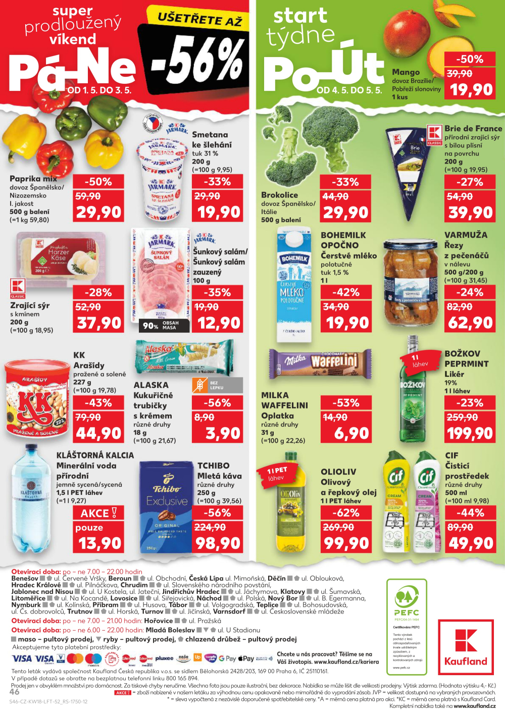 Leták Kaufland leták Teplice, Čs. Dobrovolců - strana 46