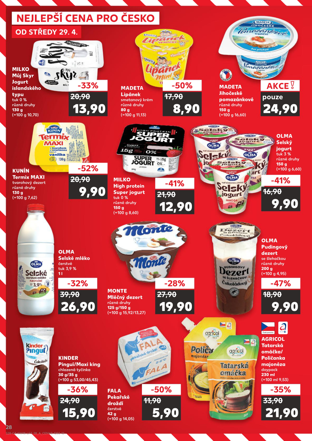 Leták Kaufland leták Poděbrady U Garáží - strana 28