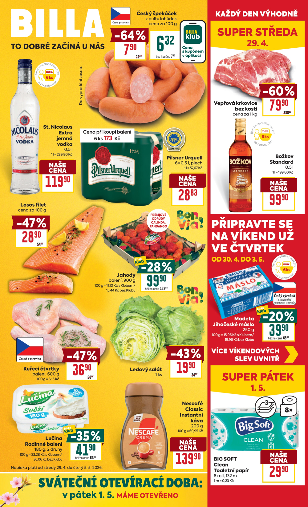 Leták BILLA malý leták - strana 1