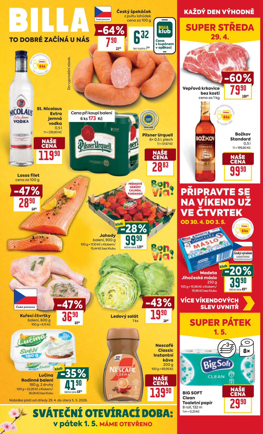 Leták BILLA velký leták - strana 1