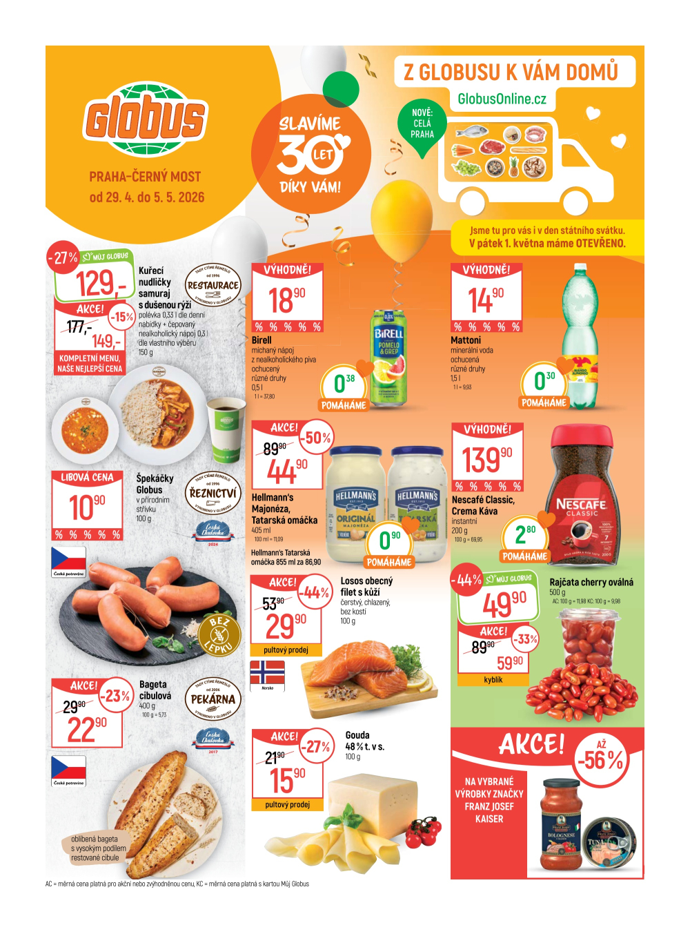 Leták Globus leták Praha - Černý Most - strana 1