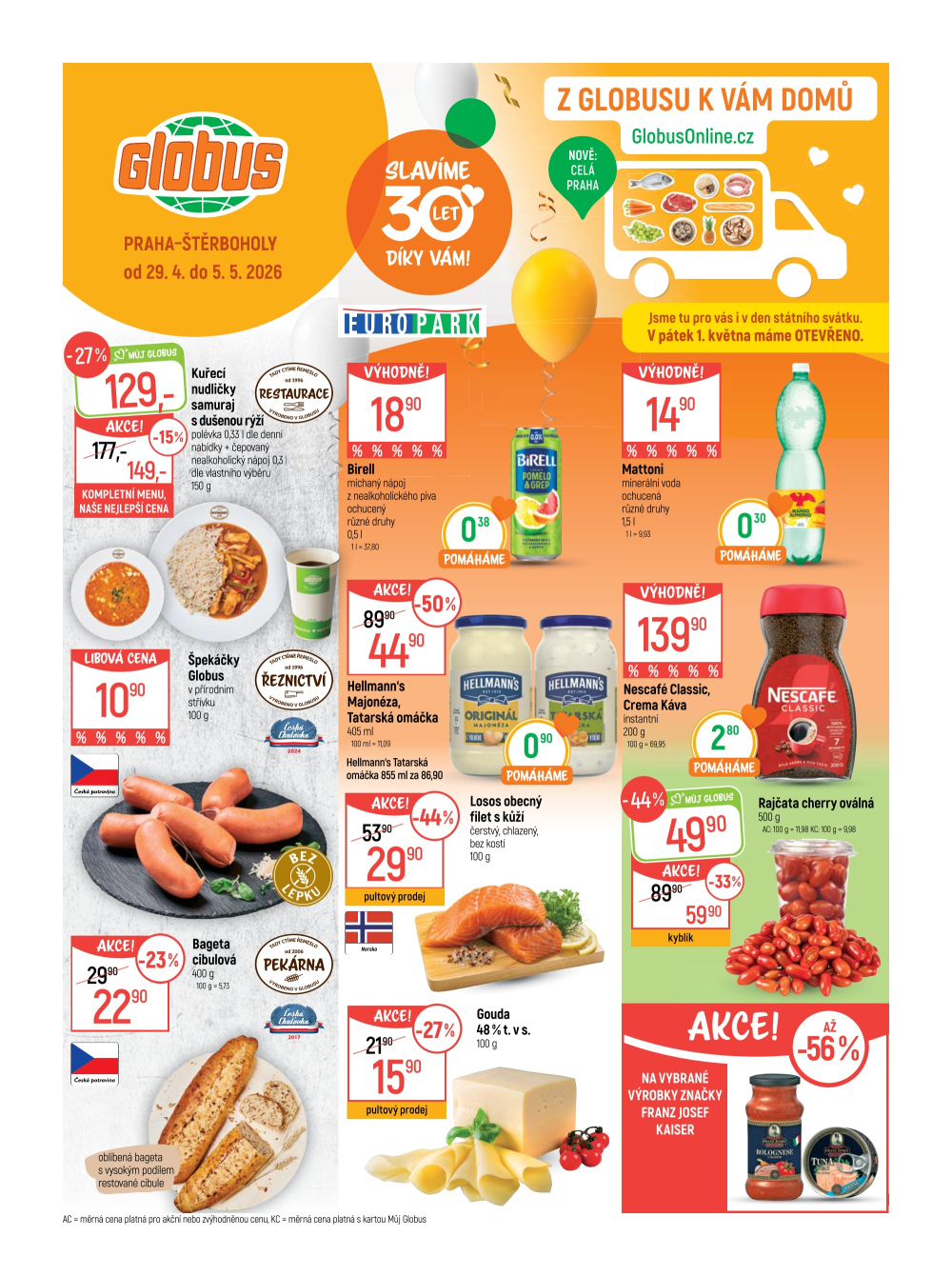 Leták Globus leták Praha - Štěrboholy - strana 1