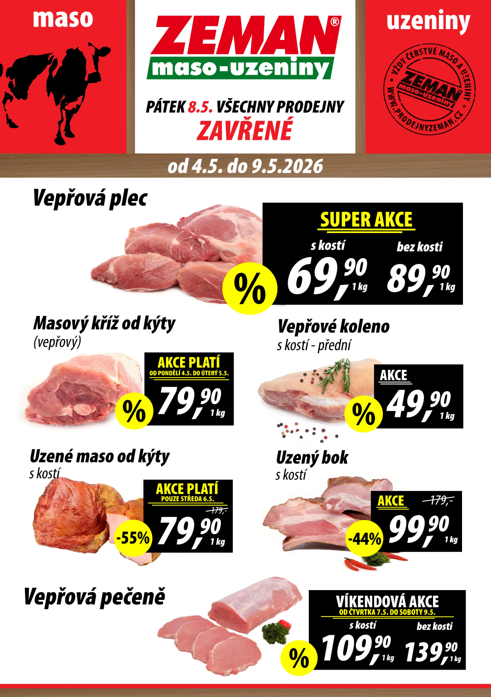 Leták ZEMAN maso - uzeniny leták - strana 1