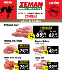 ZEMAN maso - uzeniny letáky