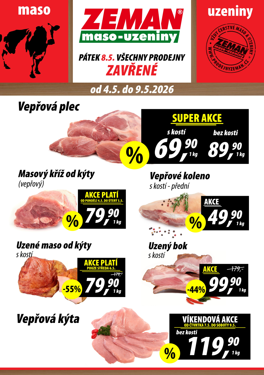Leták ZEMAN maso - uzeniny leták - strana 1