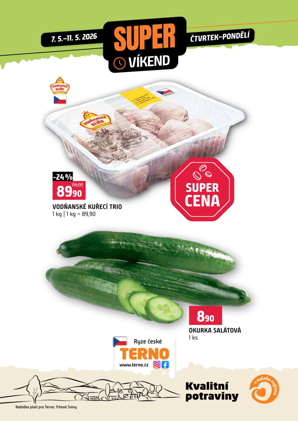 Leták Terno leták - Víkendovka Trhové Sviny - strana 1