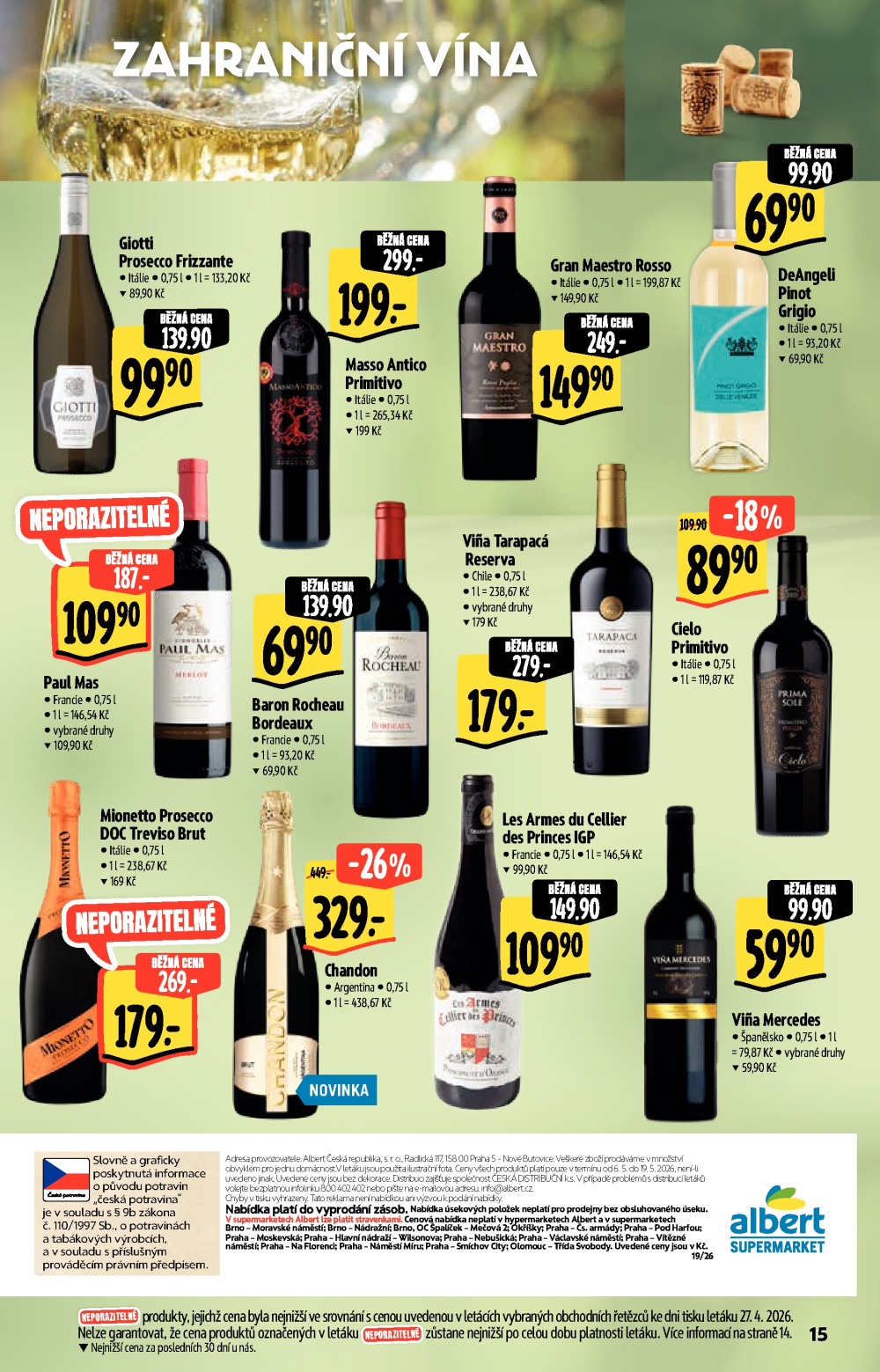 Leták Albert Supermarket - Akční katalog - strana 15