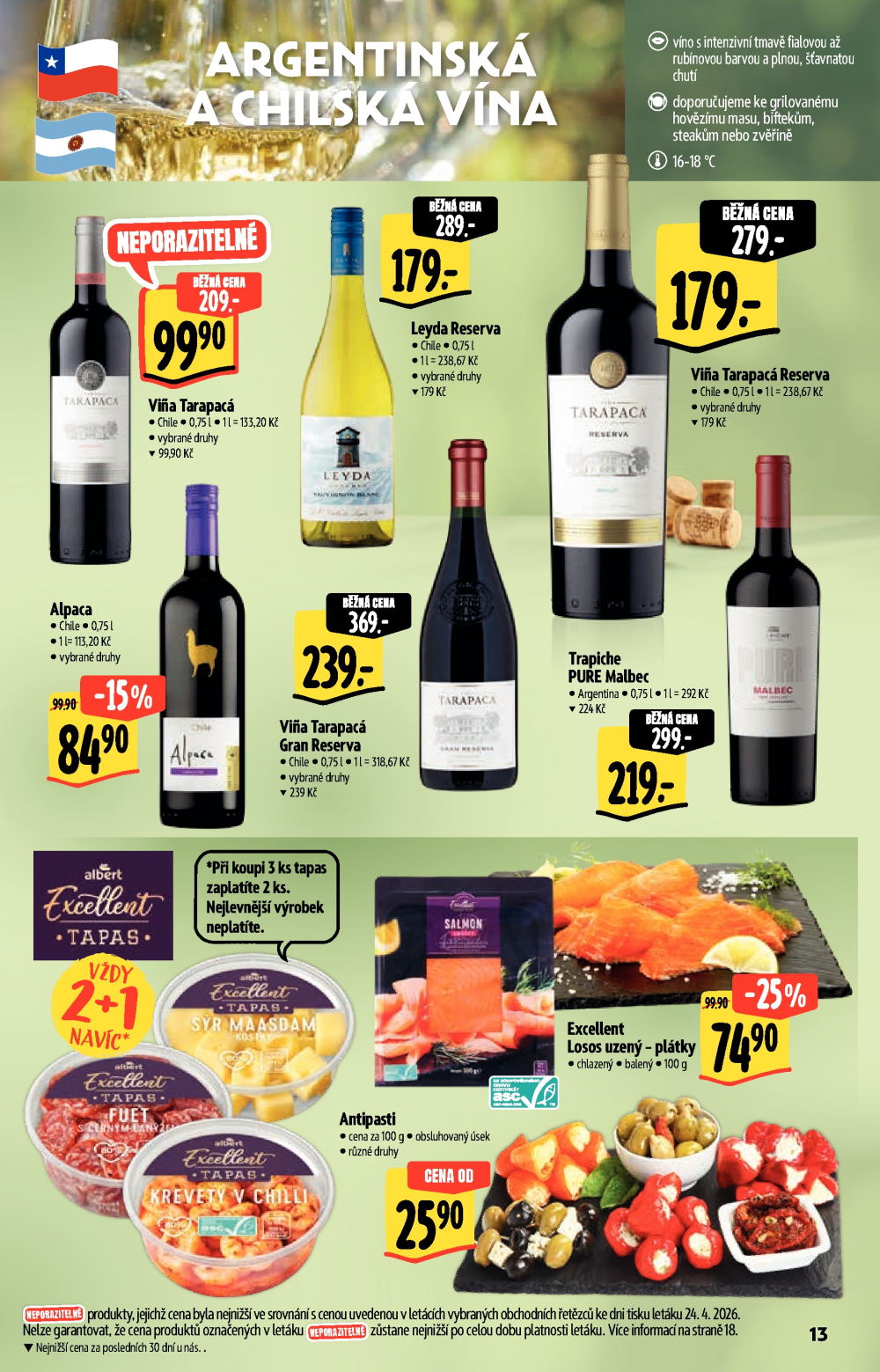Leták Albert Hypermarket - Jarní vinný katalog - strana 13