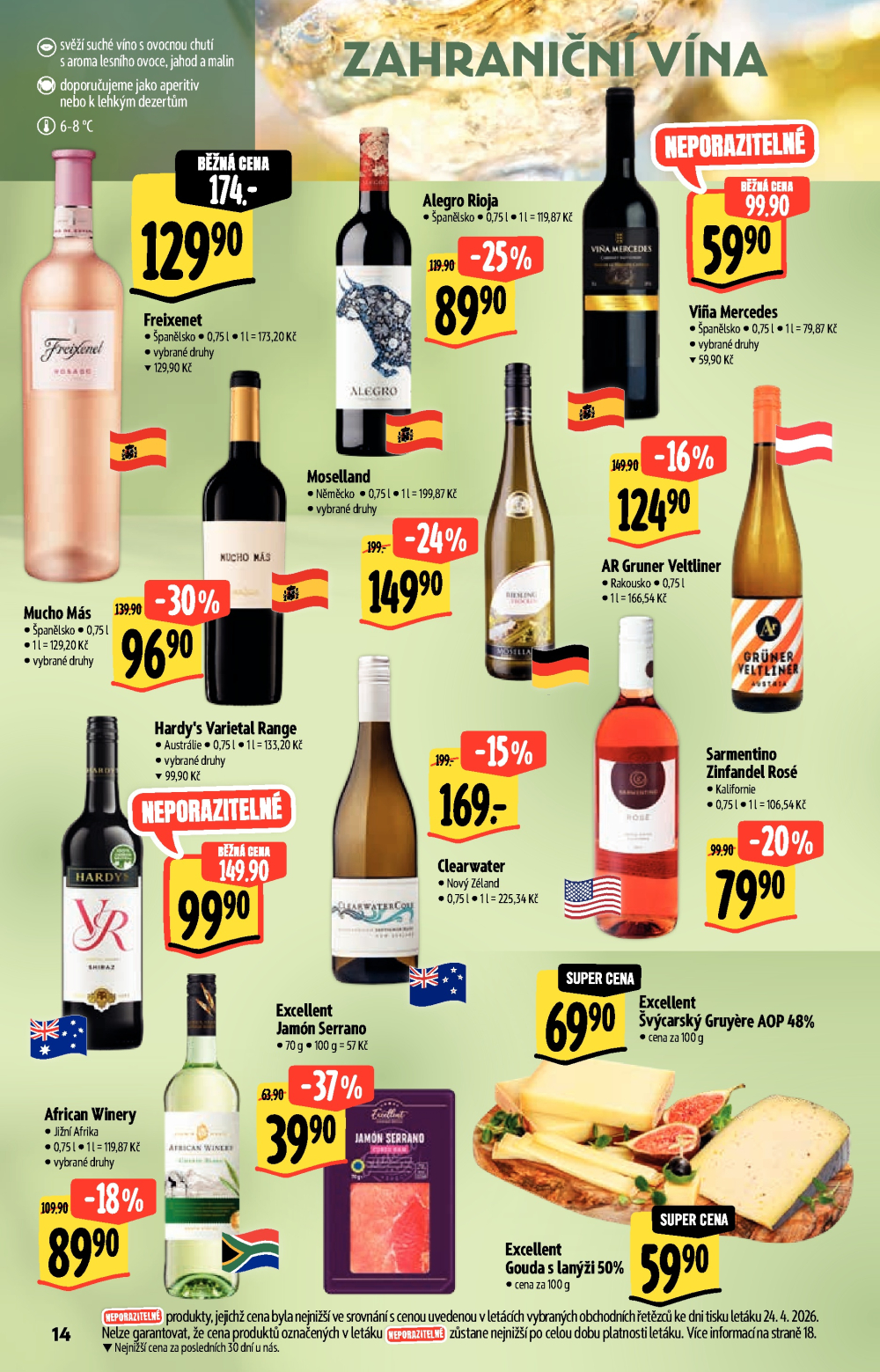 Leták Albert Hypermarket - Jarní vinný katalog - strana 14