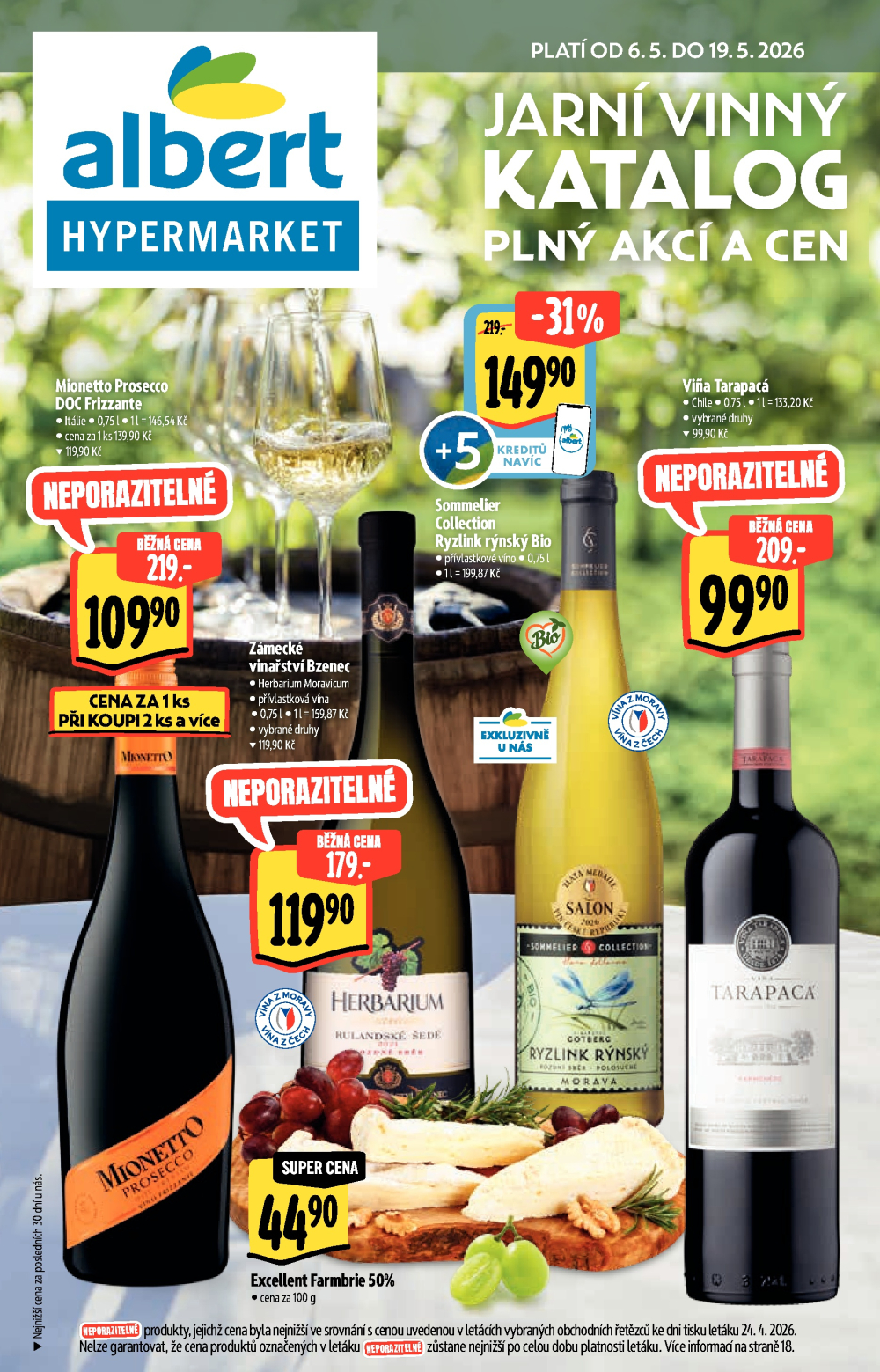 Leták Albert Hypermarket - Jarní vinný katalog - strana 1