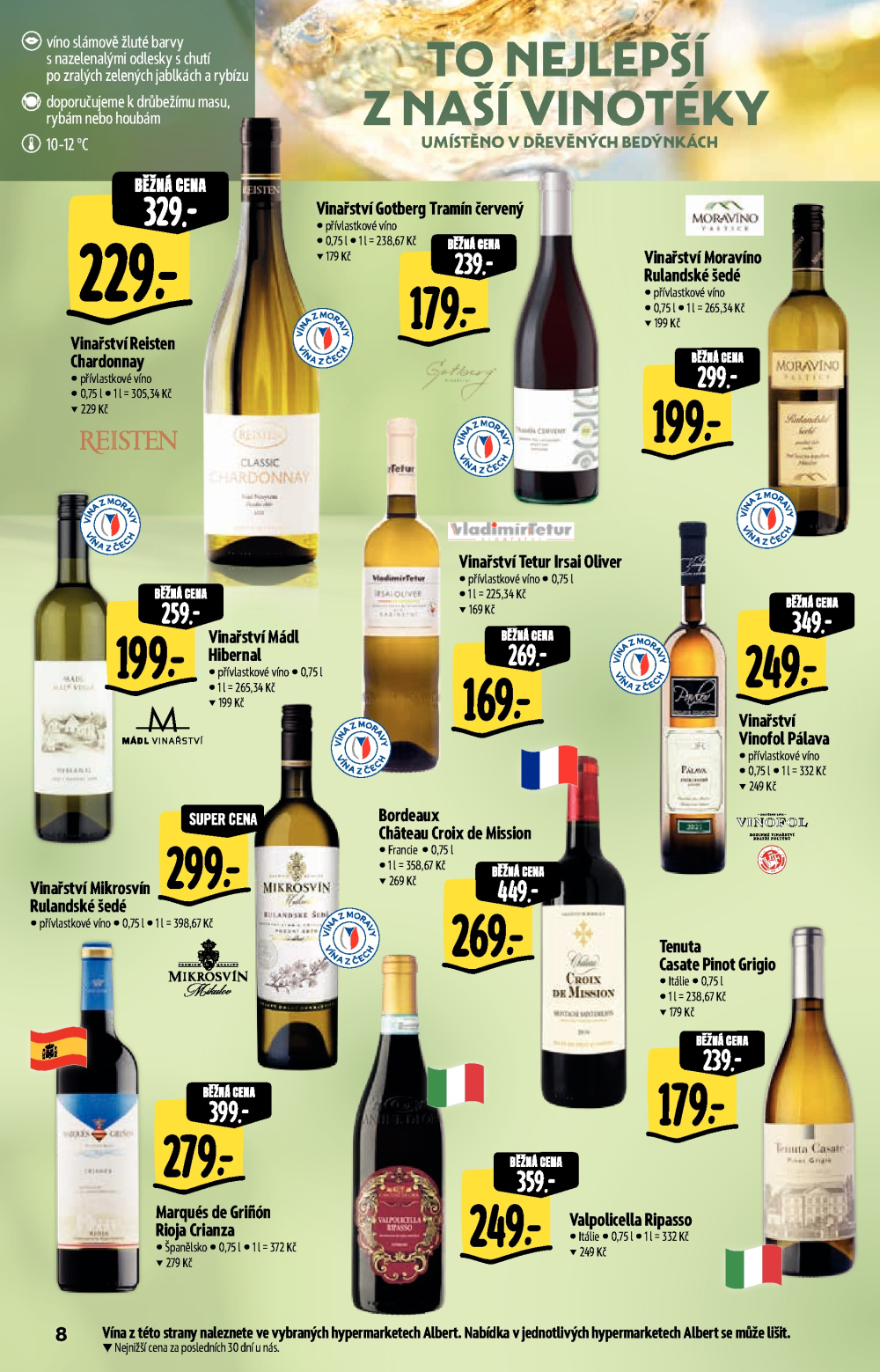 Leták Albert Hypermarket - Jarní vinný katalog - strana 8