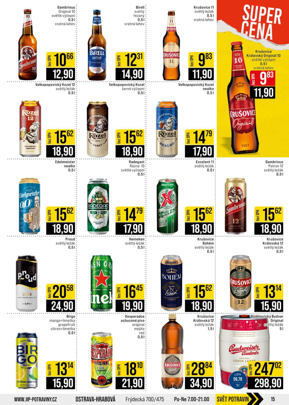 Leták JIP leták CC Cash & Carry - Brno, Ostrava, Praha, Polička, Olomouc, Karlovy Vary, Zlín, Jilemnice, Pardubice - strana 15