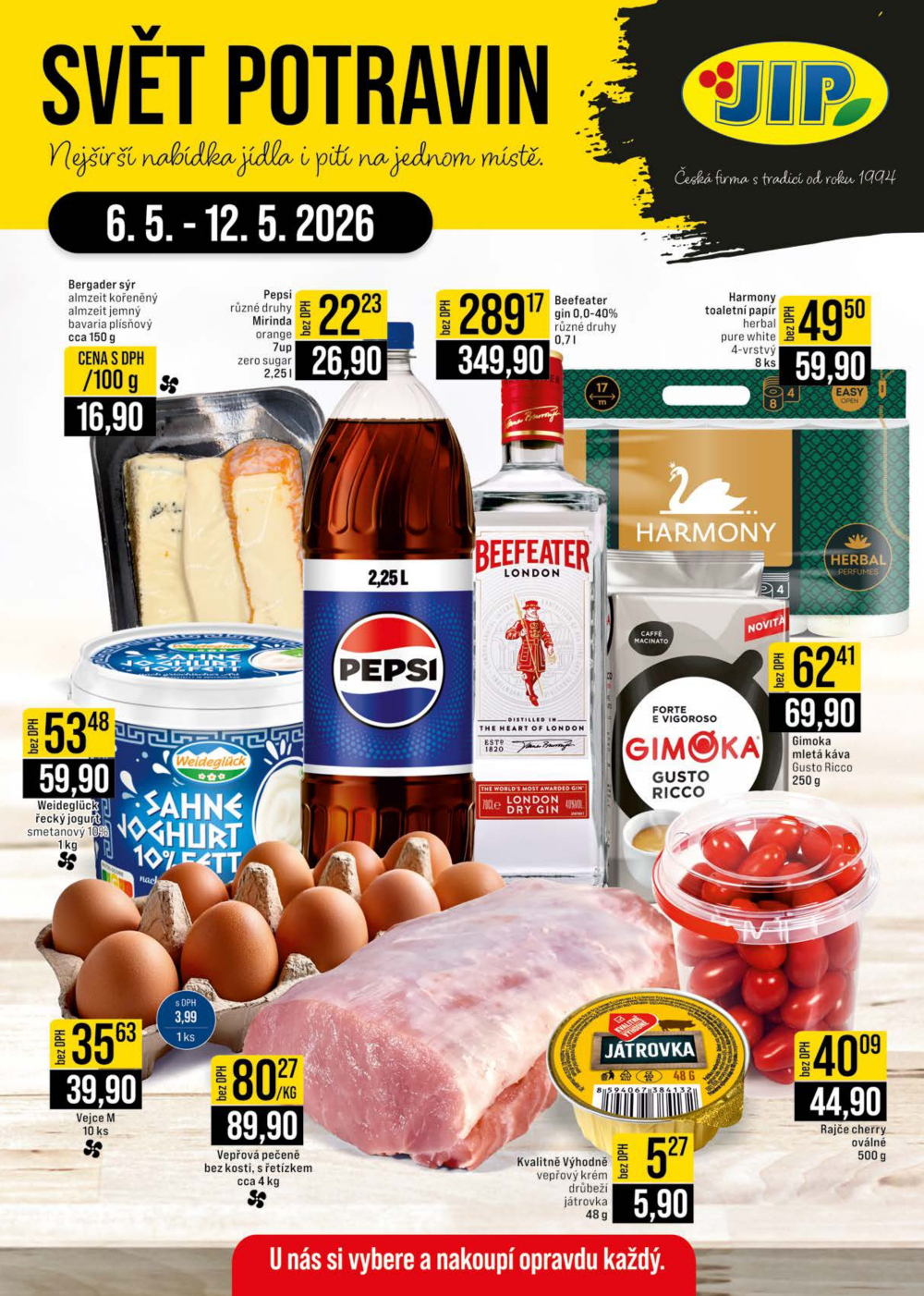 Leták JIP leták CC Cash & Carry - Brno, Ostrava, Praha, Polička, Olomouc, Karlovy Vary, Zlín, Jilemnice, Pardubice - strana 1