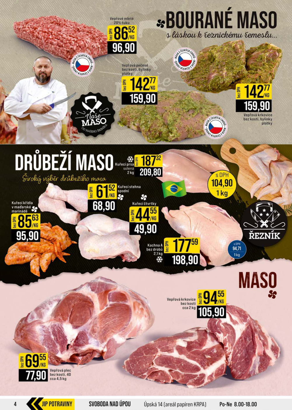 Leták JIP leták CC Cash & Carry - Brno, Ostrava, Praha, Polička, Olomouc, Karlovy Vary, Zlín, Jilemnice, Pardubice - strana 4