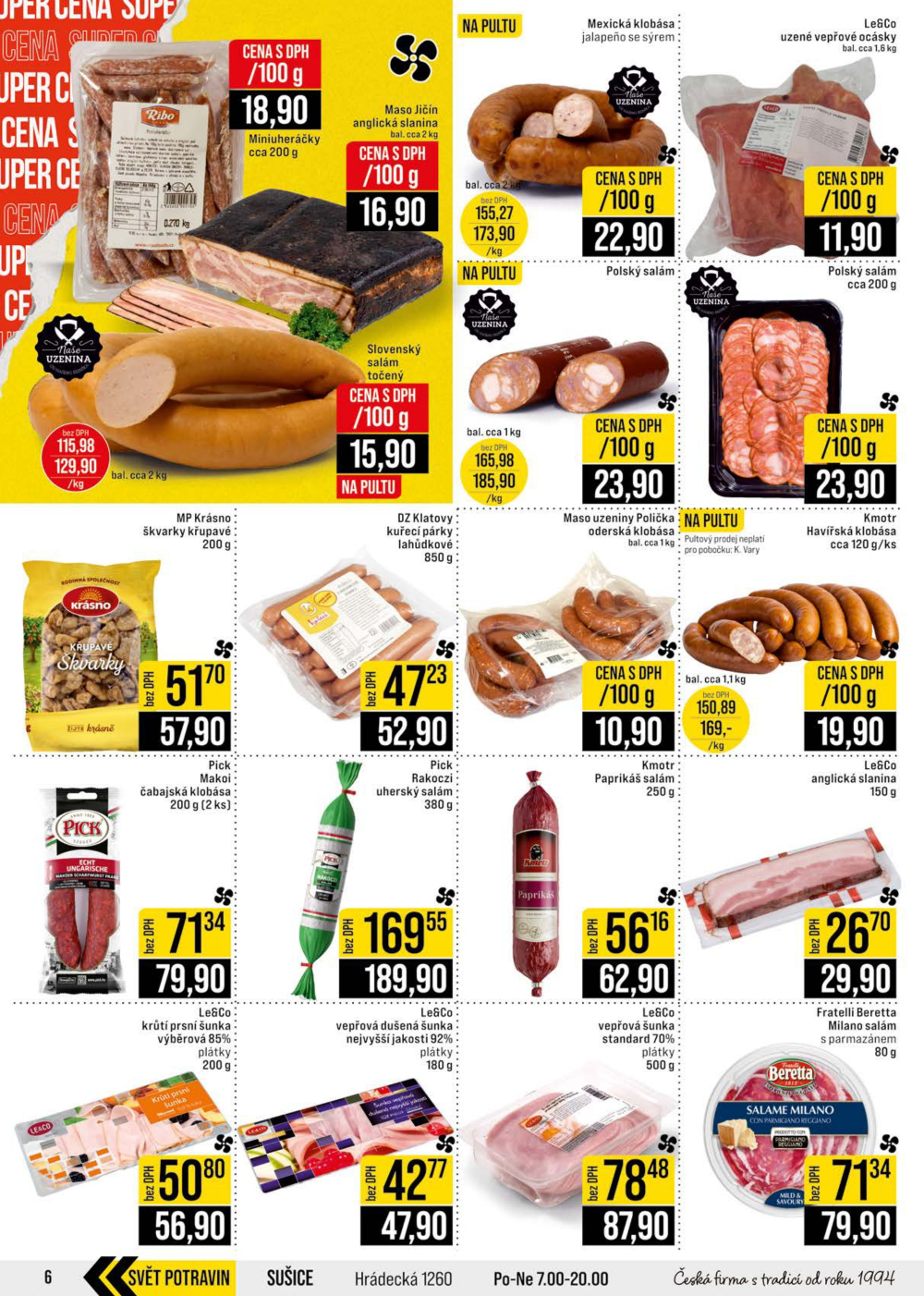 Leták JIP leták CC Cash & Carry - Brno, Ostrava, Praha, Polička, Olomouc, Karlovy Vary, Zlín, Jilemnice, Pardubice - strana 6