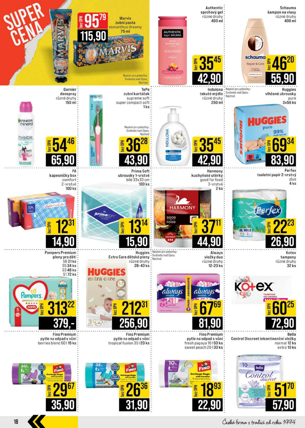 Leták JIP leták CC Cash & Carry - České Budějovice, Most, Náchod, Svoboda nad Úpou, Sušice - strana 18