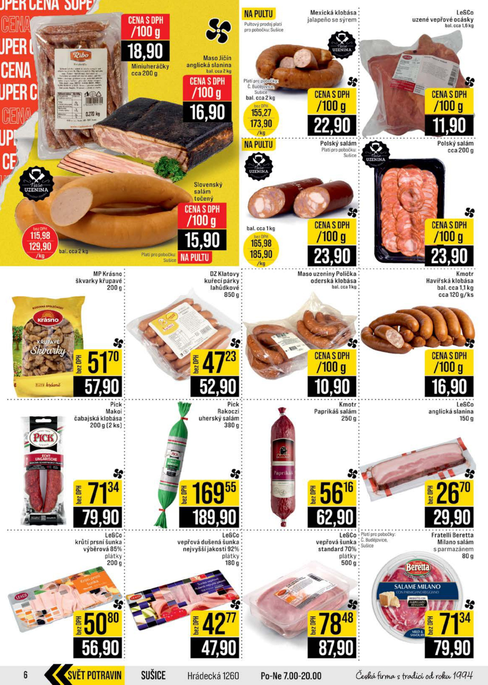 Leták JIP leták CC Cash & Carry - České Budějovice, Most, Náchod, Svoboda nad Úpou, Sušice - strana 6
