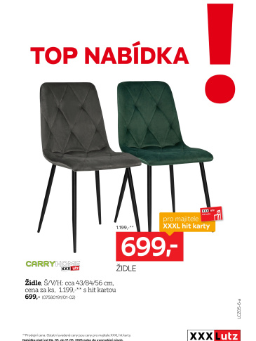 XXXLutz leták - TOP nabídka židle
