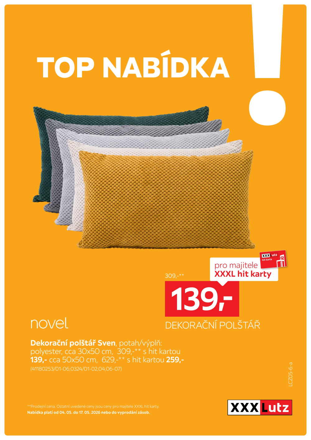 Leták XXXLutz leták - TOP nabídka dekorační polštář - strana 1