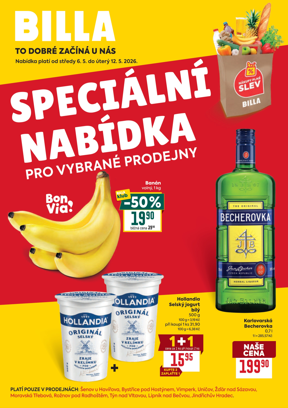 Leták BILLA leták - Speciální nabídka pro vybrané prodejny - strana 1