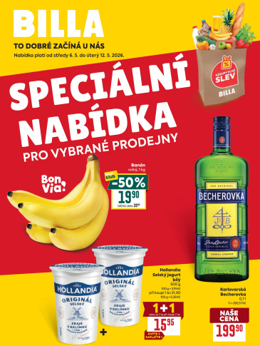 BILLA leták - Speciální nabídka pro vybrané prodejny