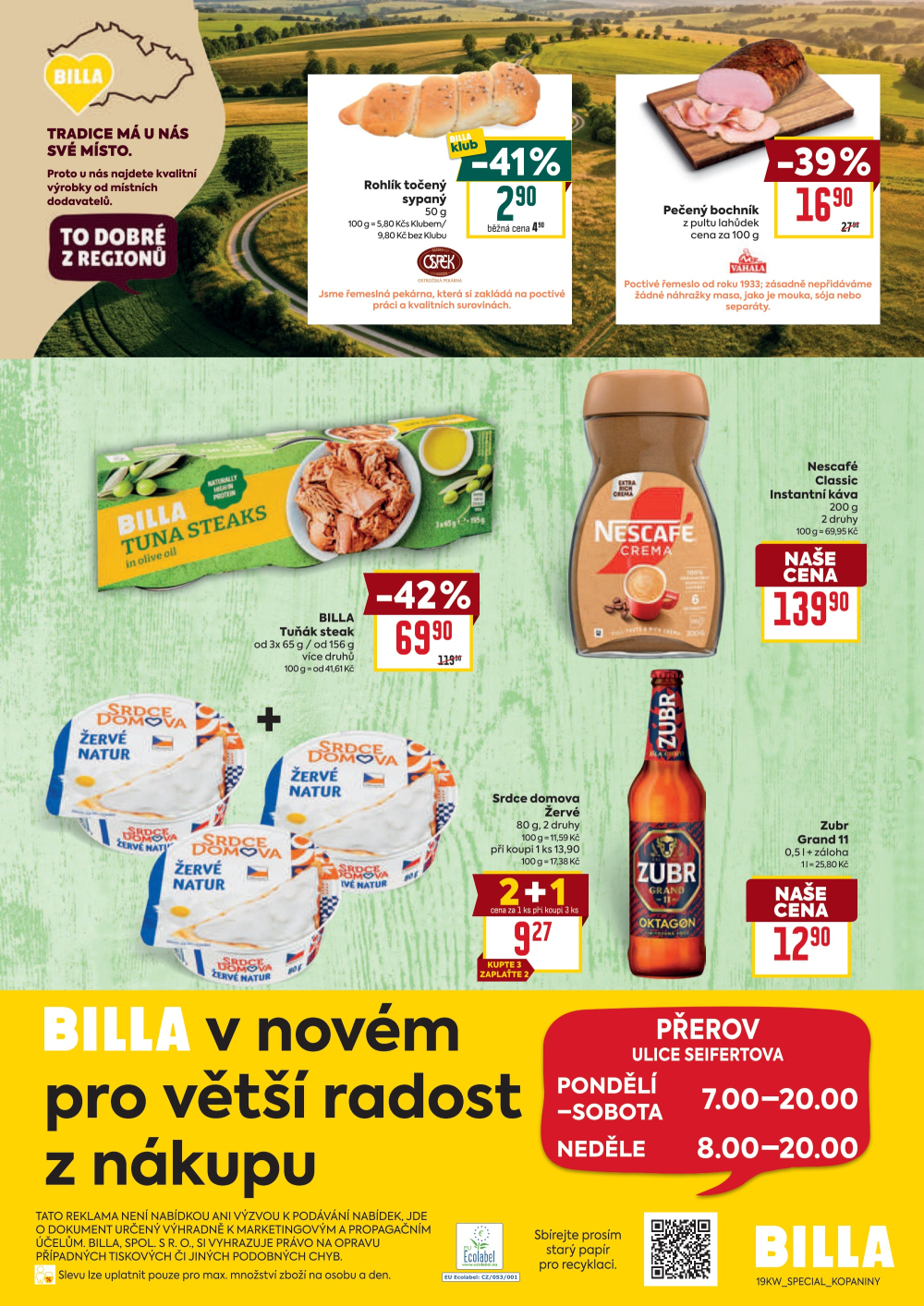 Leták BILLA leták - Přerov, Seifertova - strana 2