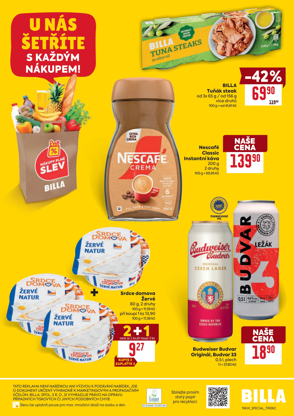 Leták BILLA leták - Speciální nabídka pro Třebíč, Smila Osovského - strana 2