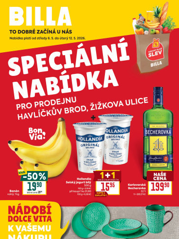 BILLA leták - Speciální nabídka pro Havlíčkův Brod, Žižkova ulice