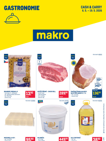 Makro leták - Gastronomie