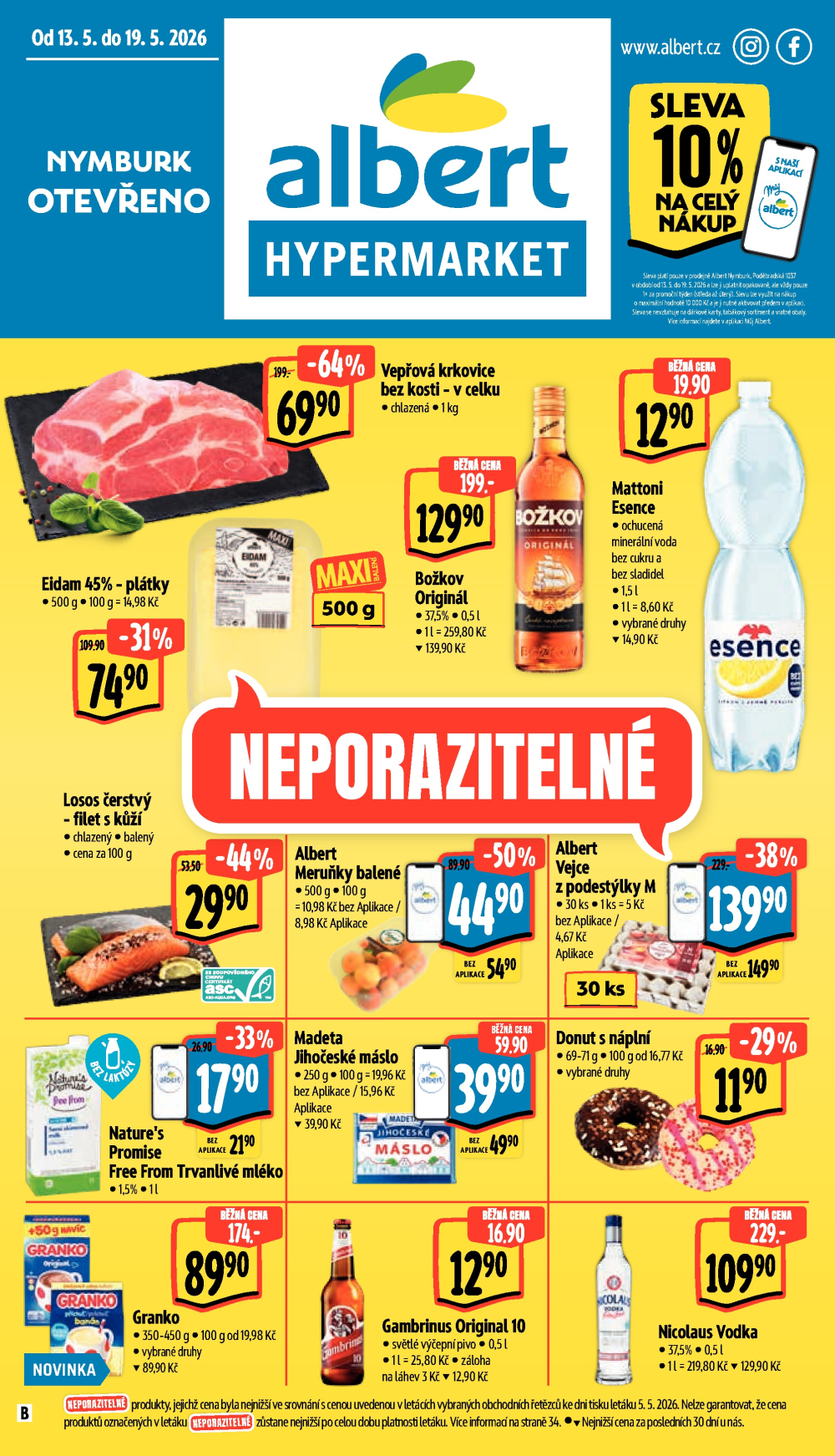 Leták Albert Hypermarket leták - Nymburk - strana 1